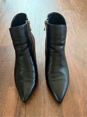 IDIFU Women's Black Pointed Toe Ankle Boot